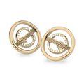 Skagen Designs: Gold Mesh Hoop Earrings