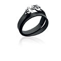 Georg Jensen: SPLASH bracelet 429A, black calfskin