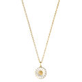 Georg Jensen: DAISY vedh�ng i sterling s�lv med hvid emalje, 18mm