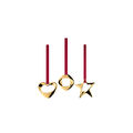 Georg Jensen: HENNING KOPPEL Julepynt Hjerte, Stjerne, Kugle, lille, guld