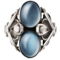 Georg Jensen: MOONLIGHT BLOSSOM ring - sterling s�lv med m�nesten
