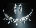 S�lvbelagt smykkes�t med Swarovski krystaller