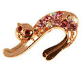 Broche af kat i guldfarve