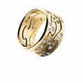 Georg Jensen: FUSION guld ring med diamanter, 3 dele
