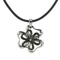 Skagen Designs: Tiered Flower Leather Necklace