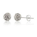 &Oslash;restikker med Klare Swarovski krystaller - &Oslash;7mm - pr par