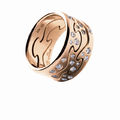 Georg Jensen: FUSION r�dguld ring med diamanter, 3 dele