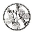 Georg Jensen: MOONLIGHT BLOSSOM broche - sterling s�lv