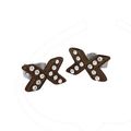 Skagen Designs: Brown Crystal Earrings