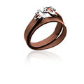 Georg Jensen: SPLASH bracelet 429A, brown calfskin