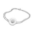 Georg Jensen: DAISY armb�nd - rhodineret sterling s�lv med hvid emalje
