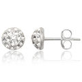 &Oslash;restikker med Klare Swarovski krystaller - &Oslash;6mm - pr par