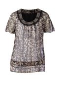 FRANSA: FRANSA - Printet bluse m/sten